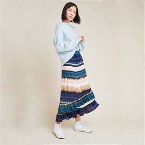 ANTHROPOLOGIE Patrizia Tie Dye Maxi Skirt NWT S
